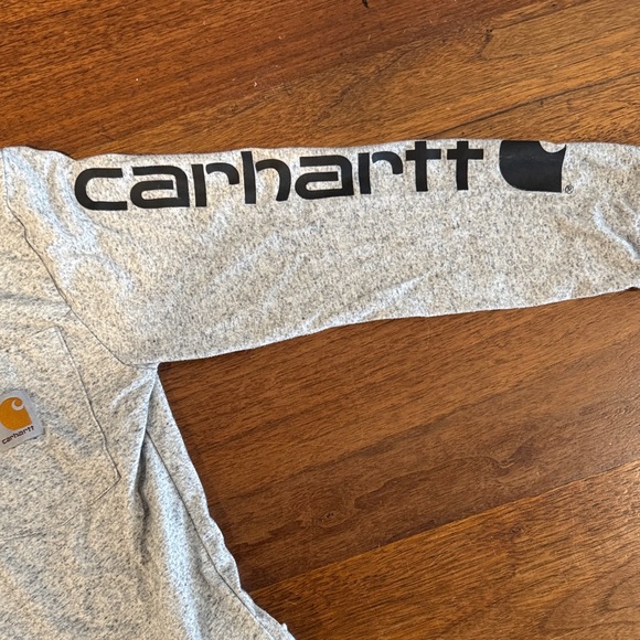Carhartt Kids Heather Gray Long Sleeve Tee - Picture 5 of 5